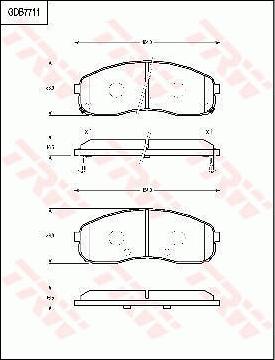 TRW GDB7711 - Bremžu uzliku kompl., Disku bremzes www.autospares.lv