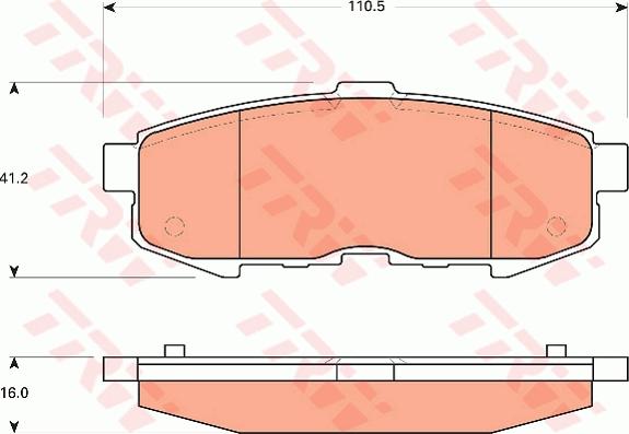 TRW GDB7717 - Bremžu uzliku kompl., Disku bremzes www.autospares.lv