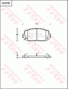 TRW GDB7728AT - Brake Pad Set, disc brake www.autospares.lv