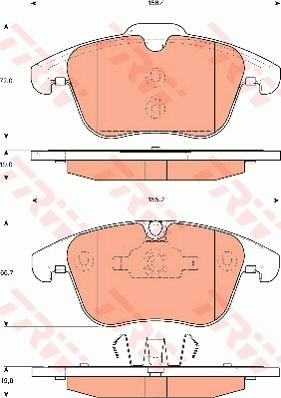 TRW GDB7722 - Bremžu uzliku kompl., Disku bremzes www.autospares.lv