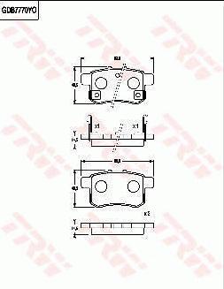 TRW GDB7770AT - Bremžu uzliku kompl., Disku bremzes www.autospares.lv