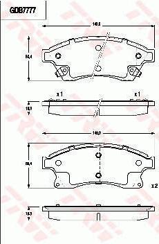 TRW GDB7777 - Bremžu uzliku kompl., Disku bremzes www.autospares.lv