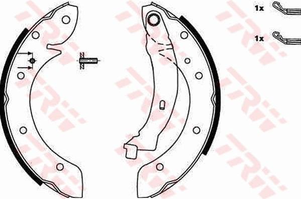 TRW GS8620 - Brake Shoe Set www.autospares.lv