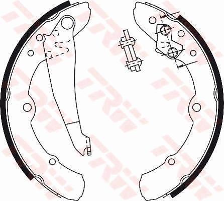 TRW GS8113 - Brake Shoe Set www.autospares.lv