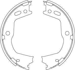 TRW GS8803 - Brake Shoe Set, parking brake www.autospares.lv