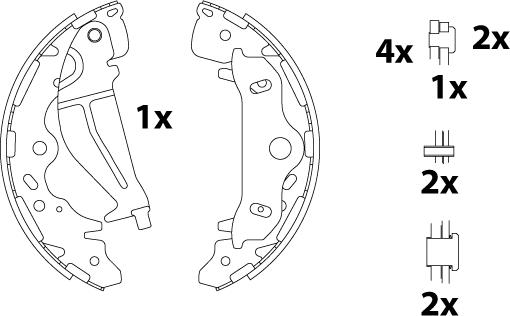 TRW GS8820 - Комплект тормозных колодок, барабанные www.autospares.lv