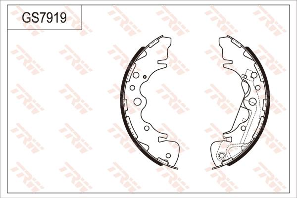 TRW GS7919 - Brake Shoe Set www.autospares.lv