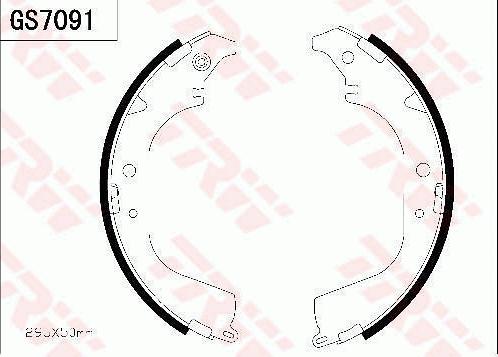 TRW GS7091 - Bremžu loku komplekts www.autospares.lv