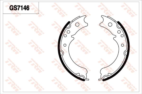 TRW GS7146 - Bremžu loku kompl., Stāvbremze www.autospares.lv