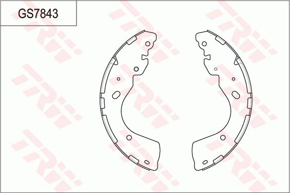 TRW GS7843 - Bremžu loku komplekts autospares.lv