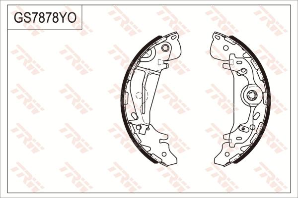 TRW GS7878 - Brake Shoe Set www.autospares.lv