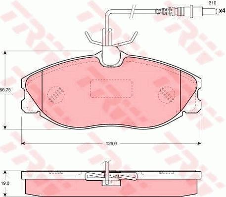 TRW GTD1043 - Bremžu komplekts, Disku bremzes www.autospares.lv