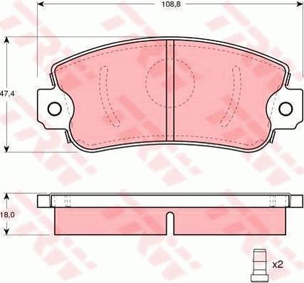 TRW GTD1012 - Bremžu komplekts, Disku bremzes www.autospares.lv