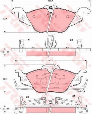 TRW GTD1081 - Bremžu komplekts, Disku bremzes www.autospares.lv