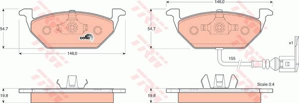 TRW GTD1193 - Bremžu komplekts, Disku bremzes www.autospares.lv