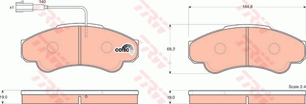 TRW GTD1197 - Bremžu komplekts, Disku bremzes www.autospares.lv