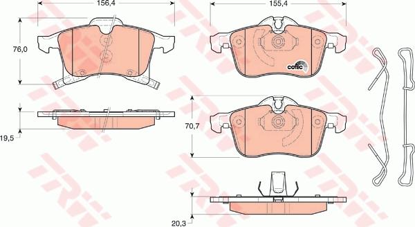 TRW GTD1143 - Bremžu komplekts, Disku bremzes www.autospares.lv