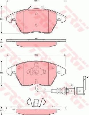 TRW GTD1142 - Bremžu komplekts, Disku bremzes www.autospares.lv