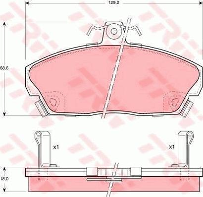 TRW GTD1101 - Bremžu komplekts, Disku bremzes www.autospares.lv