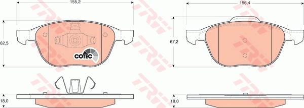 TRW GTD1185 - Bremžu komplekts, Disku bremzes www.autospares.lv