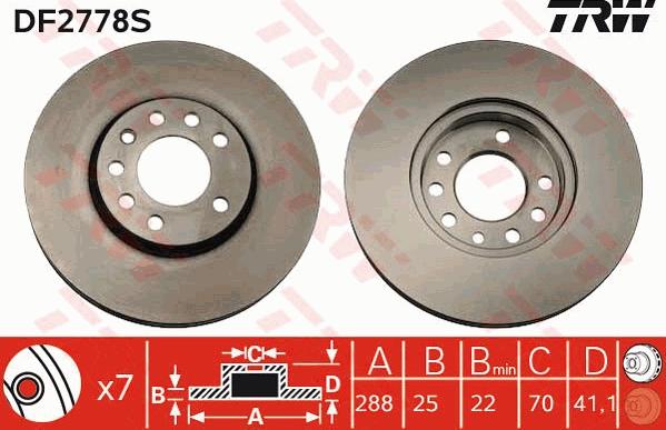 TRW GTD1182 - Bremžu komplekts, Disku bremzes www.autospares.lv