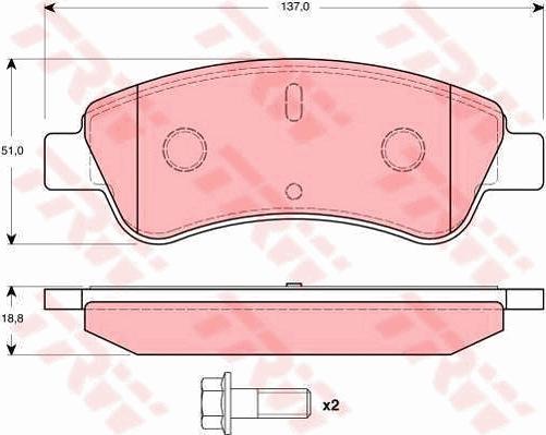 TRW GTD1123 - Bremžu komplekts, Disku bremzes www.autospares.lv