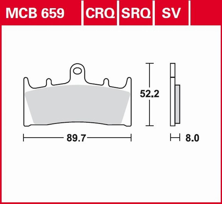 TRW MCB659 - Bremžu uzliku kompl., Disku bremzes www.autospares.lv