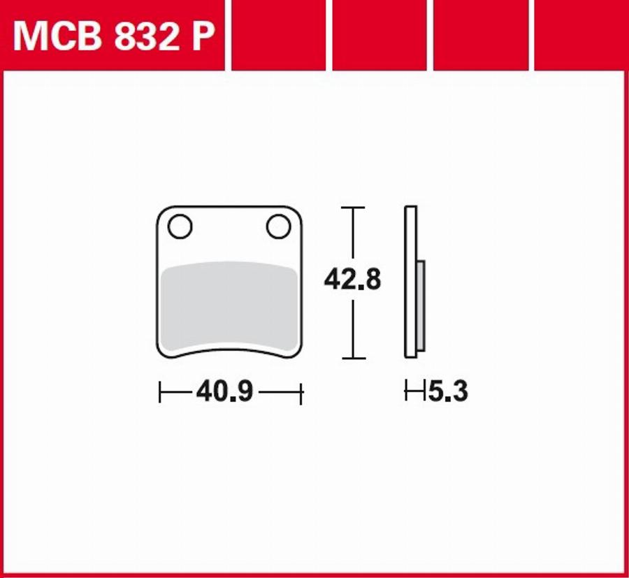 TRW MCB832P - Bremžu uzliku kompl., Disku stāvbremze www.autospares.lv