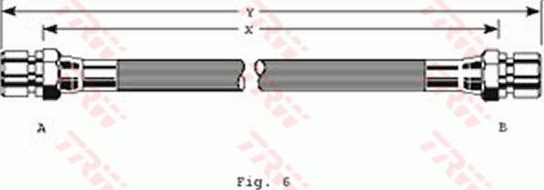 TRW PHA152 - Тормозной шланг www.autospares.lv