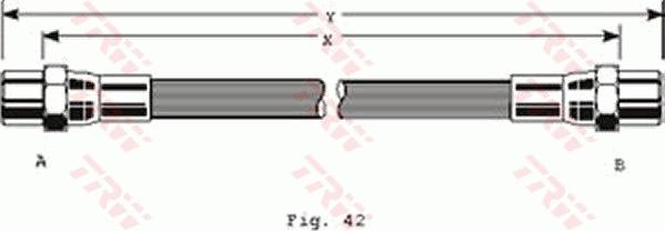 TRW PHA255 - Тормозной шланг www.autospares.lv