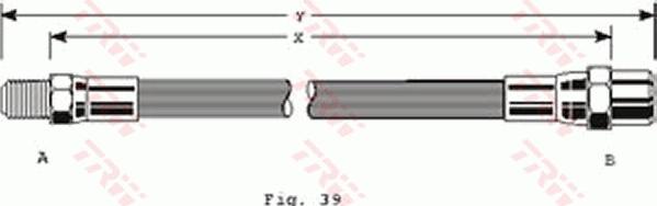 TRW PHB198 - Тормозной шланг www.autospares.lv