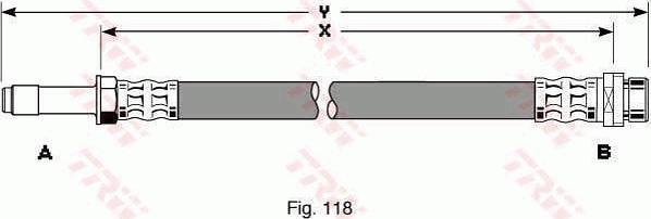 TRW PHB258 - Bremžu šļūtene www.autospares.lv