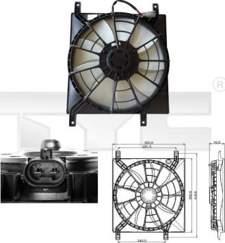 TYC 809-0015 - Fan, radiator www.autospares.lv