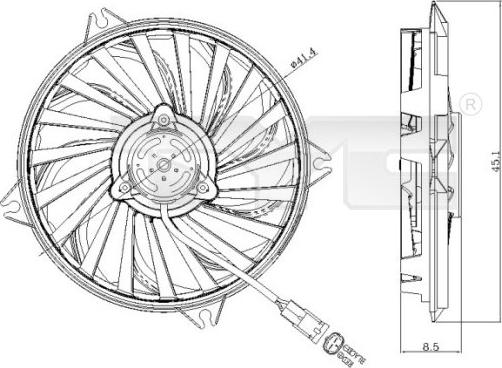 TYC 805-0005 - Ventilators, Motora dzesēšanas sistēma www.autospares.lv