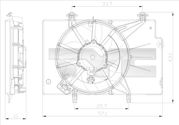 TYC 810-0043 - Ventilators, Motora dzesēšanas sistēma www.autospares.lv