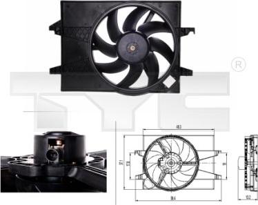 TYC 810-0026 - Ventilators, Motora dzesēšanas sistēma www.autospares.lv