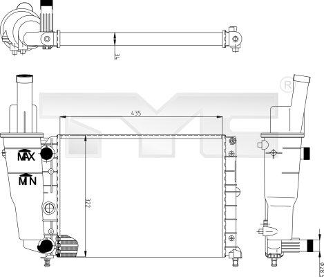 TYC 709-0004 - Radiators, Motora dzesēšanas sistēma www.autospares.lv