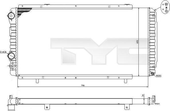 TYC 709-0014-R - Radiators, Motora dzesēšanas sistēma www.autospares.lv