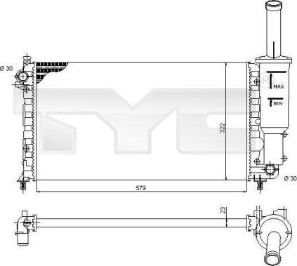 TYC 709-0013 - Radiators, Motora dzesēšanas sistēma www.autospares.lv