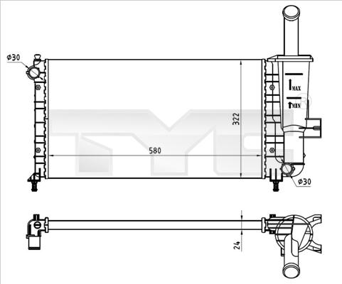 TYC 709-0026-R - Radiators, Motora dzesēšanas sistēma www.autospares.lv