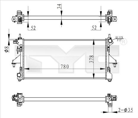 TYC 709-0020-R - Radiators, Motora dzesēšanas sistēma www.autospares.lv