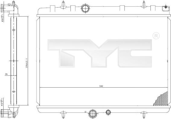 TYC 705-0065 - Radiators, Motora dzesēšanas sistēma www.autospares.lv