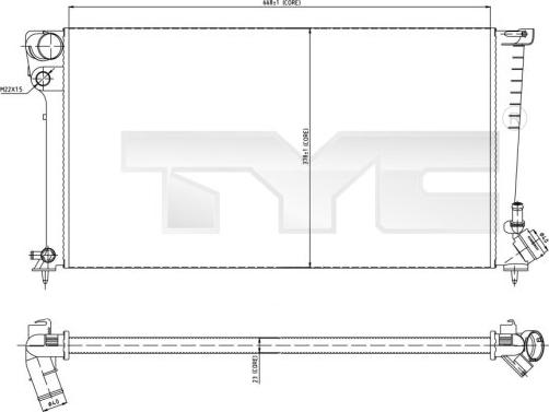 TYC 705-0001 - Radiators, Motora dzesēšanas sistēma www.autospares.lv