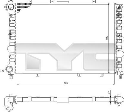 TYC 701-0001-R - Radiators, Motora dzesēšanas sistēma www.autospares.lv