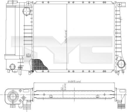 TYC 703-0003 - Radiators, Motora dzesēšanas sistēma www.autospares.lv