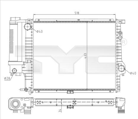 TYC 703-0010-R - Radiators, Motora dzesēšanas sistēma www.autospares.lv