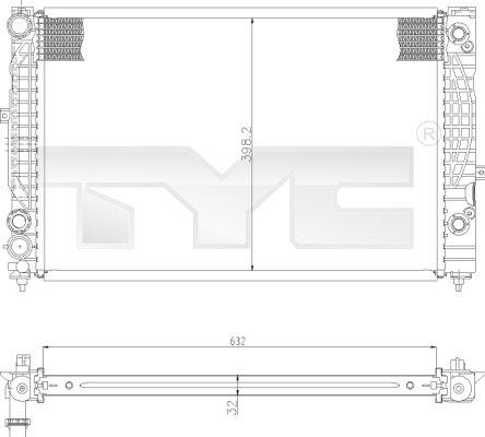 TYC 702-0009 - Radiators, Motora dzesēšanas sistēma www.autospares.lv