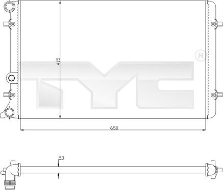 TYC 702-0033 - Radiators, Motora dzesēšanas sistēma www.autospares.lv