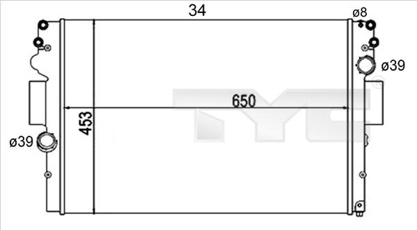 TYC 715-0004-R - Radiators, Motora dzesēšanas sistēma www.autospares.lv