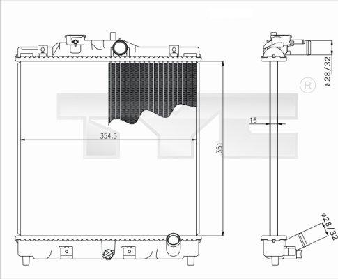 TYC 712-0052 - Radiators, Motora dzesēšanas sistēma www.autospares.lv